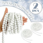 Giegxin 2 Pcs Wood White Christmas Bead Garland 66 Feet in Total Farmhouse - Image 4