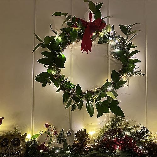 2pcs 18-20inch Large Natural Grapevine Wreath Rings Rattan Vine Branch Wreath Hoop for DIY Craft Christmas Easter Holiday Decoration Seasonal Decors (2pcs 50cm/18-20inch) - Image 7