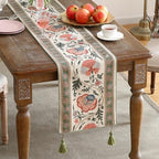 ISAENNE Designer Vintage Linen Table Runner,71"x12"-Daffy B - Image 2