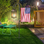 Upgraded Garden Flag Stand 65.3" Garden Flagpole Stand with Shepherd Hooks for 28 x 40 Flags Yard Flag Holder Stand for Garden Flags(Without Solar Lights & Flag) - Image 7