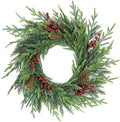 24 Inch Norfolk Pine Wreath for Front Door, Artificial Christmas Wreath by MAPCYON