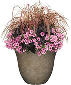Classic Home and Garden Honeysuckle Resin Flower Pot Planter, Fossil Stone, 15" (Pack of 2) - Image 5