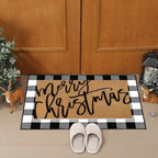 Tinideya 2 Pcs Merry Christmas Layered Doormat Set, 23.6" X 35.4" - Image 4