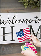 Cypress Home Welcome to our Home Interchangeable Wood Sign | 10 pieces for all Holidays and Seaons | Rustic Farmhouse Wall Art Decor | 28 Inches x 11 Inches - Image 5