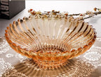 Extra Large Glass Fruit Bowl or Decorative Bowl, Center Bowl，Used for Kitchen Counter or Living Room Central Table Decoration (Amber) - Image 5