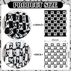 Buryeah Bow Knit Throw Blanket, Black and White, 50 x 60 Inch - Image 4