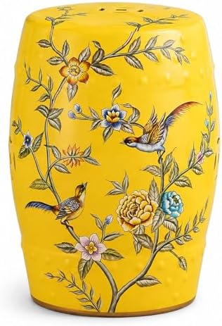 Lefedrasticity Ceramic Garden Stool Outdoor Decorative Garden Stools Hand-Painted Chinoiserie Decor Drum Stool for Garden Patio Backyard Balcony Living Room Bathroom (Yellow, Pattern 4) by %F0%9D%97%9F%F0%9D%97%B2%F0%9D%97%B3%F0%9D%97%B2%F0%9D%97%B1%F0%9D%97%BF%F0%9D%97%AE%F0%9D%98%80%F0%9D%98%81%F0%9D%97%B6%F0%9D%97%B0%F0%9D%97%B6%F0%9D%98%81%F0%9D%98%86