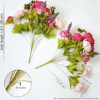 FiveSeasonStuff Mixed Pink Artificial Peony Bouquet Set of 2 - Image 5
