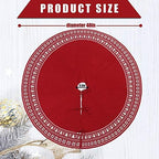 Christmas Tree Skirt, Christmas Decorations,Knitting Wool Retro Small Snowflake Xmas Tree Skirt Decorations,Can be Used as a Shawl.(48 Inch,Red)… - Image 5