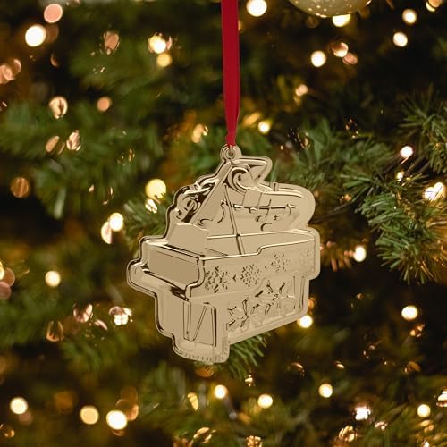 Wallace Gold-Plated Piano Ornament 2025-4th Edition Annual Collectible Holiday Ornament for Music Lovers, Handcrafted in USA, Comes with Gift Box, Ribbon and Velvet Pouch - Image 3