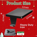 HMASYO Christmas Stocking Holders for Mantle Set of 6, Black Heavy Duty Iron Stocking Hangers Base, Low Profile Weighted Stocking Holder Hooks for Fireplace Tabletop Shelf Christmas Decoration - Image 2