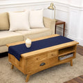 Solino Home 100% Pure Linen Table Runner Navy, Classic Hemstitch 14 x 60 in by SolinoHome