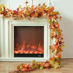 MIZII Fall Decor Artificial Maples Leaf Pumpkin Garland 10FT Autumn Maple Vines Garland Thanksgiving Halloween Harvest Decorations for Home Porch Mantle Fireplace Farmhouse Outdoor Indoor (10FT,Maple) - Image 5
