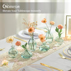 Glasseam Glass Bud Vase for Centerpieces: 12Pcs Green Mini Small Vases Bulk - Image 4