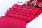 VDS Pack of 12, Burlap Table Runner 100% Natural Jute Rustic Hessian Table Cloth Centrepiece for Wedding Bridal Shower Birthday Event Party Banquet Table Decoration (Size 12X108 Inch)(Magenta) - Image 3