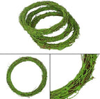 6 Pcs 12 inch Natural Grapevine Wreath Set, Hand-Woven Vine Branch Wreaths for DIY Crafts, Christmas Decorations, Home & Event Styling(Green) - Image 3