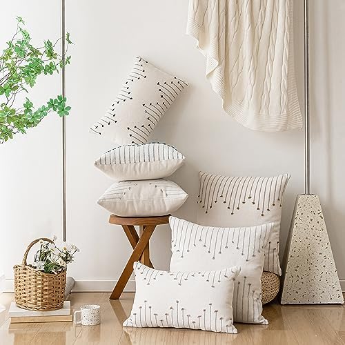 LILEPOY Boho Throw Pillow Covers 20x20 Farmhouse Decorative Pillow case - Image 6