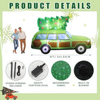 Vihose 8FT Christmas Station Wagon Inflatable with LED Lights for Yard - Image 2