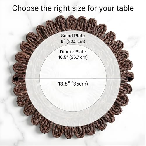 Circorn 13.8 Inch Round Woven Placemats Set of 4 - Image 6