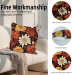 Vintage Floral Throw Pillow Covers 24''x24'' Set of 4, Colorful Flowers Pillow Cases Decorative Printed Cushion Covers for Couch Sofa Bedroom Farmhouse Livingroom Garden Patio Car Outdoor - Image 2