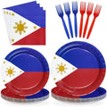 96Pcs Philippines Flag Independence Day Party Supplies Serves 24 by Greencian