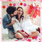 Lunmon 64 Pcs Christmas Ball Ornaments Red Pink and Hot Pink Xmas Bulbs - Image 6