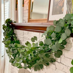 CQURE 30Pcs Eucalyptus Garland,Artificial Eucalyptus Leaves Table Greenery Garland Wreath Vines for Wedding Party Table Fireplace Bedroom Wall Decor - Image 3