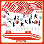 40 Pcs Circus Ceiling Party Decoration, Carnival Clown Hanging - Image 2