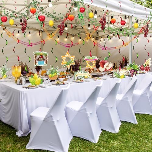 Thiccywoov 102 Pcs Happy Sukkot Party Decor Set, Hanging Ornaments - Image 4
