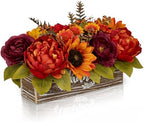 Fall Centerpiece for Table Fall Fake Flower in Pot Fall Floral Arrangement by Oairse