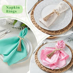 APTWOW Napkin Rings Set of 100, Wood Bead Napkin Rings for Boho Table Decor - Image 4