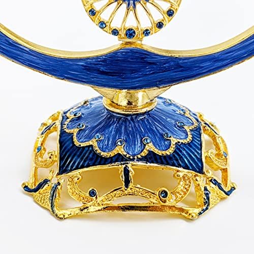 The Dreidel Company Meticulously Hand Painted Hanukkah Enamel Hamsa Menorah Artistic Candles Holder Fits All Standard Chanukah Candles- Menorah is 8 Inches High - Image 2