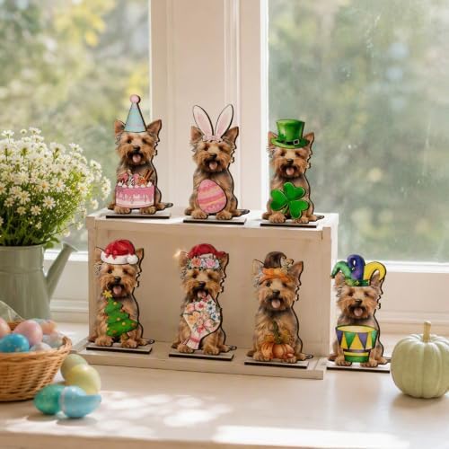 Magnetic Wood Animal Tabletop Decor Interchangeable Holiday (D) - Image 5