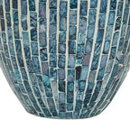 Deco 79 Mother of Pearl Shell Handmade Vase, 9" x 9" x 16", Blue - Image 4