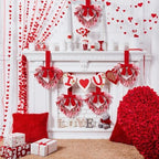 Hoteam 4 Pcs 9 Inch Mini Valentine's Day Love Rattan Wreaths - Image 4
