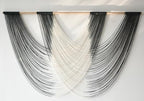 Jakalin Macrame Wall Hanging Black Dip-Dyed Fiber Wall Art 59" Wx35 L - Image 6