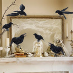 YOFIT 6 Pack Crows Halloween Decorations Realistic Fake Crow - Image 2