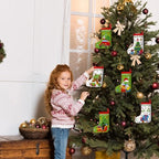 Zhanmai 24 Pcs Color Your Own Christmas Stocking Kit, Grinchy - Image 4