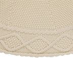 Sattiyrch Knit Christmas Tree Skirt – Classic Cable Knit Tree Base Wrap with Tie Closure – Cozy Holiday Décor for 7.5–9 ft Christmas Tree (White,48in) - Image 5