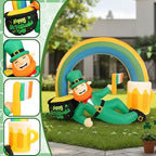 7FT St. Patrick’s Day Inflatable Leprechaun with Rainbow Beer Mug & Pot of Gold — Lucky Outdoor St. Paddy’s Day Yard Decoration with LEDs & Irish Flag Blow Up Ornament for Lawn Garden Party - Image 6