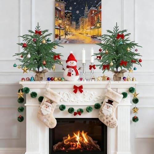 Grooy 2 Pack 2FT Artificial Norfolk Pine Tree with Pot - Image 2