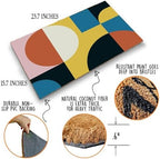 Funny Coir Doormat Simple Modern Abstract Geometric Front Door Mat Entryway Outdoor Mat with Heavy Duty Front Porch Welcome Mats Entry Natural Coconut Brown Mat Novelty Gift Doormat 23.7 x 15.7 inch - Image 5