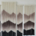 5Pcs Set Macrame Wall Hanging Mountain Art Brown Dip Dyed Boho Wall Decor - Image 6