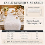 White Faux Fur Table Runner Christmas Table Decor 11.8 x 70.8 Inch - Image 2