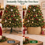 Christmas Tree Collar, 42-inch Tree Skirt Collar Paper Rope Christmas Decor - Image 4