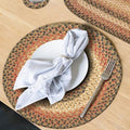 Homespice Russet Braided Placemats for Country Decor, Round 15" Set of 6 by Homespice