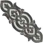 Beaded Table Runner Decorative Hand Glitz Rustic Farmhouse for Scalloped Design - 13x36 Inch - Grey Lvory - Image 3