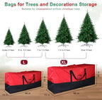 Christmas Tree Storage Bag, 9 ft, 600D Oxford, RED & BLACK - Image 3