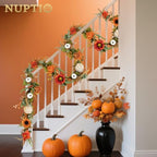 NUPTIO Fall Garland with Sunflower Pumpkin: 6ft Fall Decor for Thanksgiving - Image 6