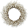 Artificial Winter Wreaths for Front Door 20 Inches White Wreath Rustic White Berry Twig Wreath for Indoors Porch Windows Wall Outdoor Christmas Celebration by DIYFLORU